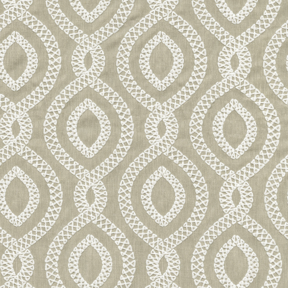 Pavilion Emb. Linen 471285 by P/K LIFESTYLES Designer Fabric - Base 68% polyester, 21% linen, 11% cotton / Emb. 100% polyester India 51000 Horizontal: 6.75 and Vertical: 6.25 54  - Swanky Fabrics -