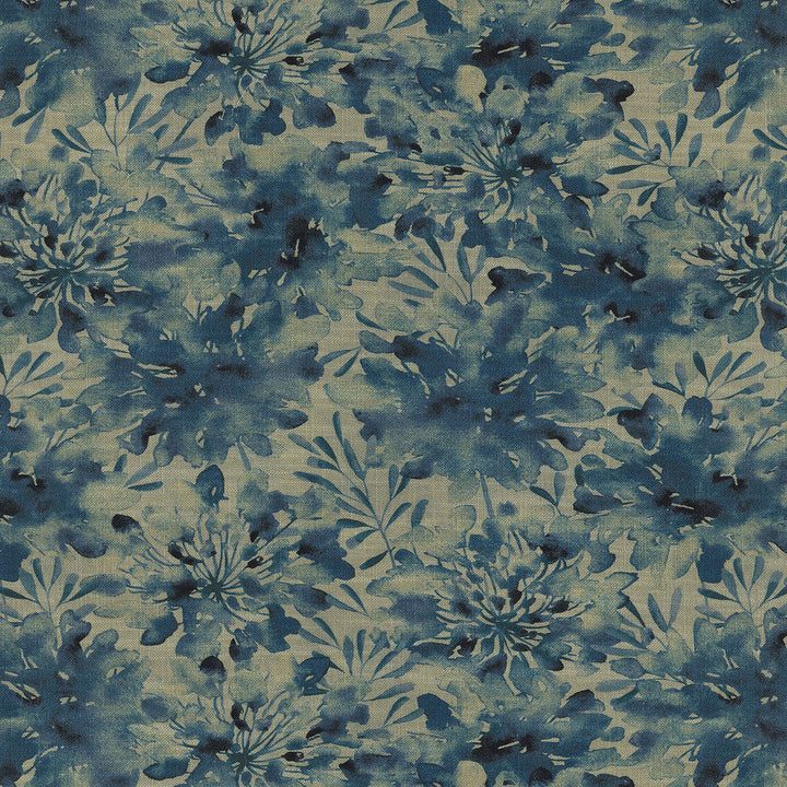 Spellbound Blue Mood 471290 by P/K LIFESTYLES Designer Fabric - 75% cotton, 25% linen Pakistan 15000 Horizontal: 27 and Vertical: 27 54  - Swanky Fabrics -