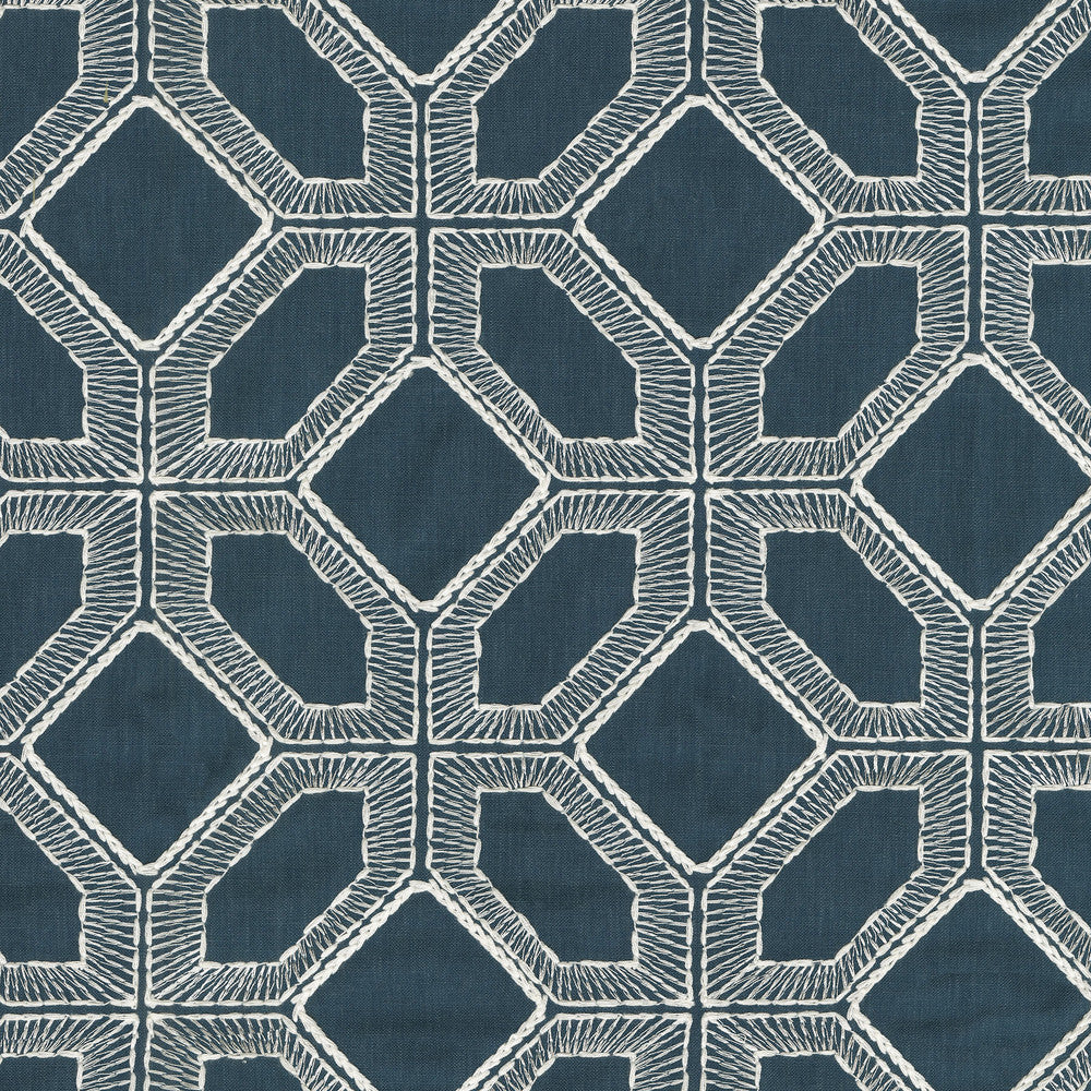 Goa Emb Indigo by PK Lifestyles Designer Fabric - 52% polyester, 48% cotton EMB: 56% rayon, 44% cotton India 51000 Horizontal: 6.5 and Vertical: 6.25 54 - Swanky Fabrics -