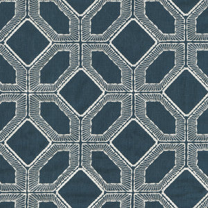 PK Lifestyles Fabric Goa Emb Indigo