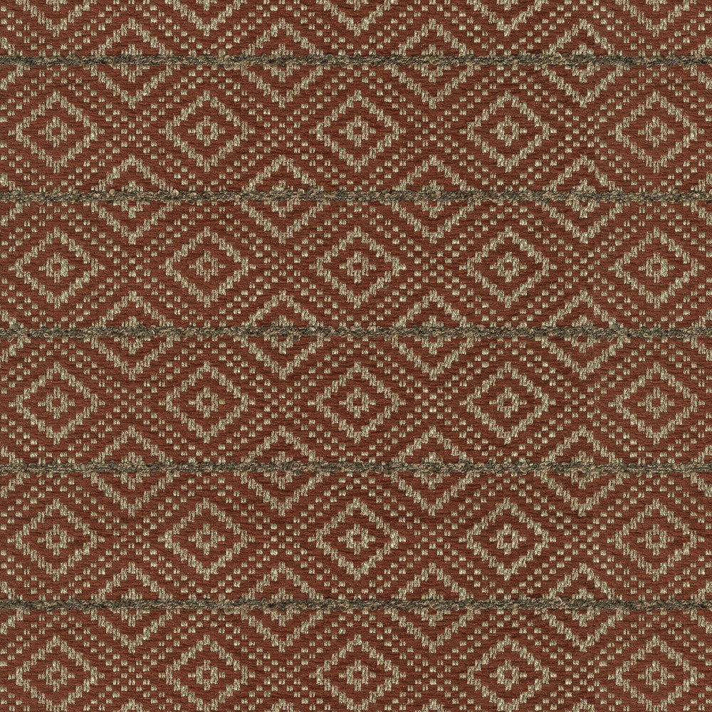 Diamante Cinnabar by PK Lifestyles Designer Fabric - 95% polyester, 5% linen India 51000 Horizontal: 2.75 and Vertical: 2.5 55 - Swanky Fabrics -
