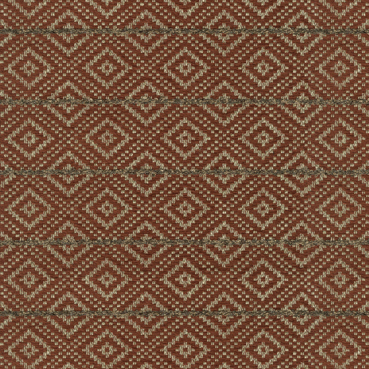 Diamante Cinnabar by PK Lifestyles Designer Fabric - 95% polyester, 5% linen India 51000 Horizontal: 2.75 and Vertical: 2.5 55 - Swanky Fabrics -
