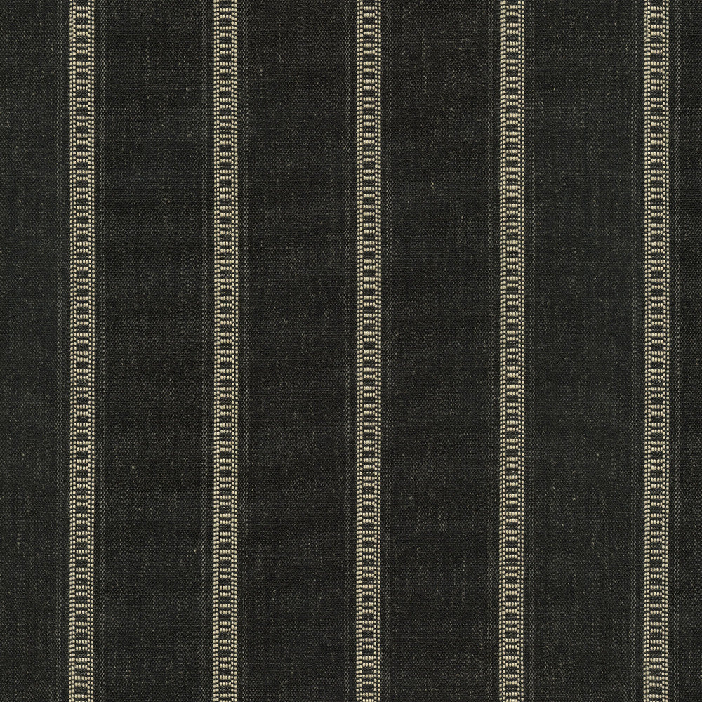 Rancho Stripe Onyx by PK Lifestyles Designer Fabric - 89% polyester, 7% cotton, 4% linen India 50000 Horizontal: 2.62 and Vertical: 0.75 56 - Swanky Fabrics -