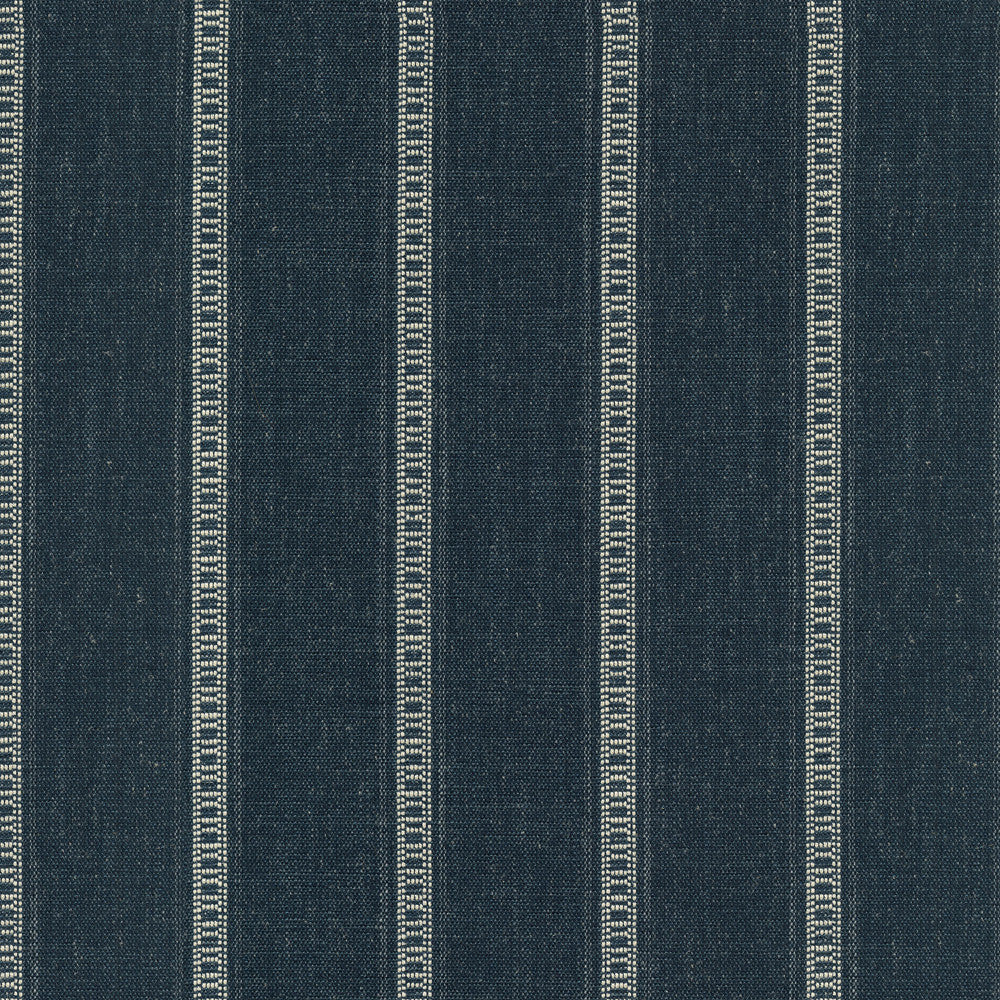 Rancho Stripe Lapis by PK Lifestyles Designer Fabric - 89% polyester, 7% cotton, 4% linen India 50000 Horizontal: 2.62 and Vertical: 0.75 56 - Swanky Fabrics -