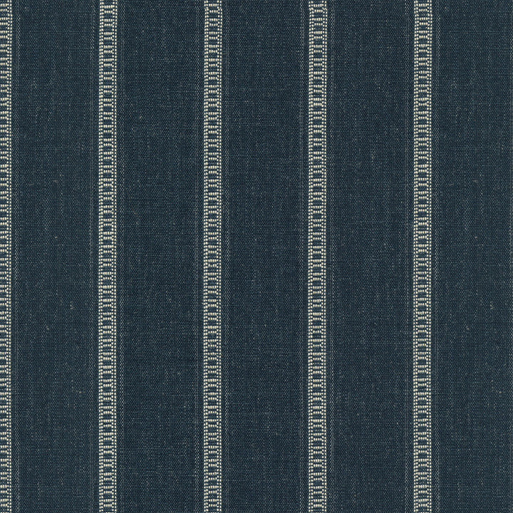 Rancho Stripe Lapis by PK Lifestyles Designer Fabric - 89% polyester, 7% cotton, 4% linen India 50000 Horizontal: 2.62 and Vertical: 0.75 56 - Swanky Fabrics -