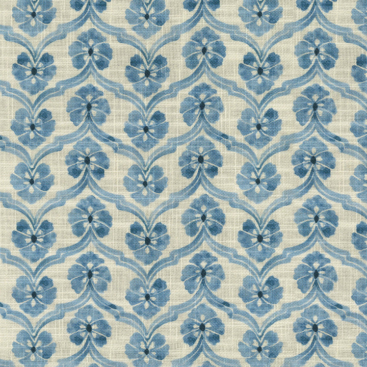 Rhythmic Porcelain by PK Lifestyles Designer Fabric - 75% cotton, 25% linen Pakistan 15000 Horizontal: 4.5 and Vertical: 6.75 54 - Swanky Fabrics -
