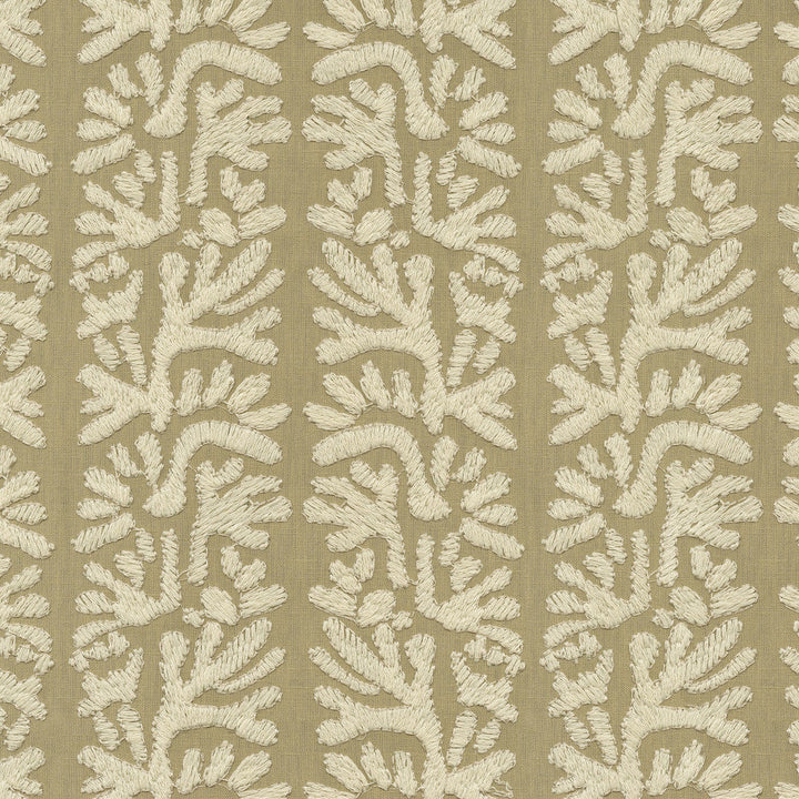 Coral Emb Linen by PK Lifestyles Designer Fabric - Base: 52% polyester, 48% cotton EMB: 100% cotton India 51000 Horizontal: 7.88 and Vertical: 6.25 53 - Swanky Fabrics -