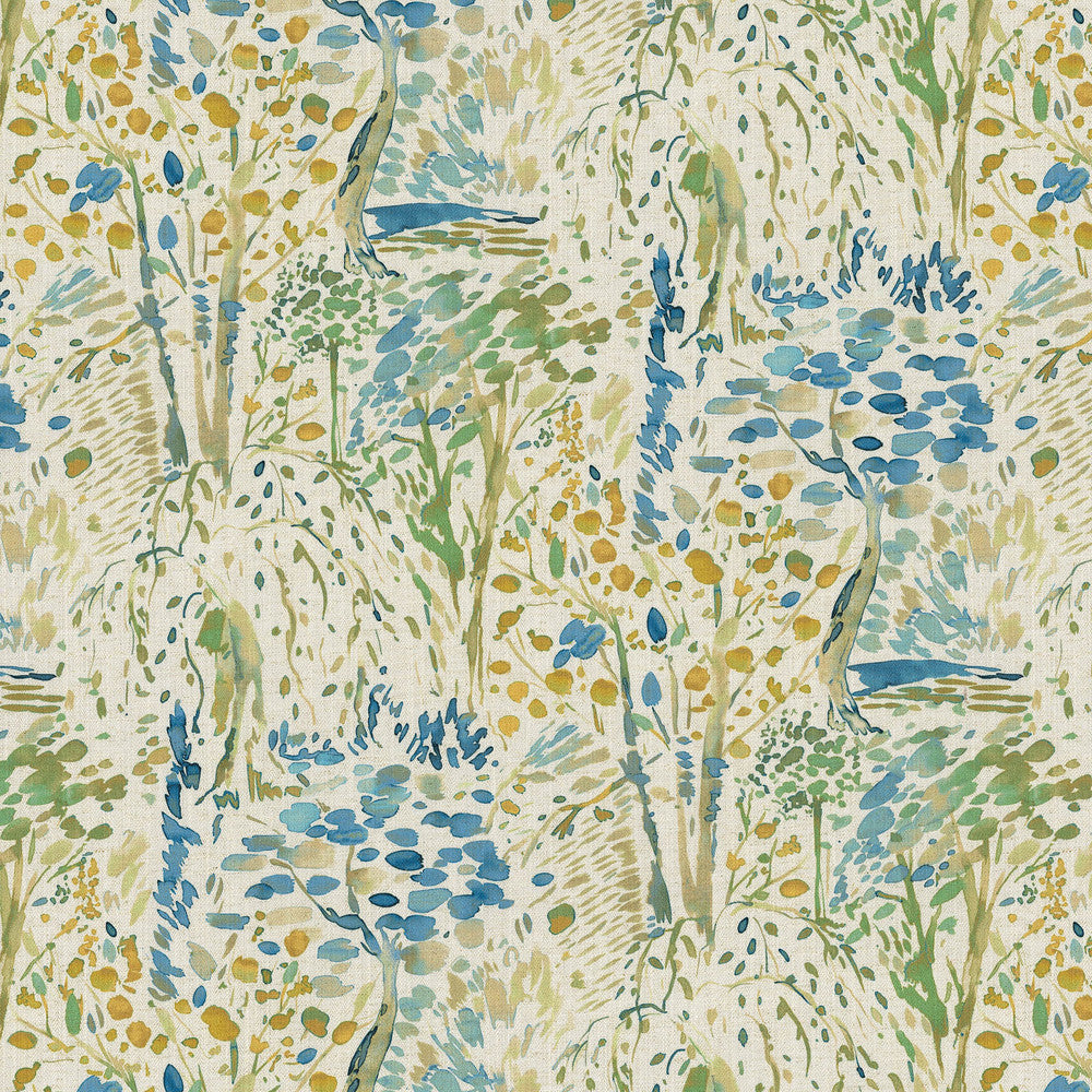 Alchemy Summer Rain by PK Lifestyles Designer Fabric - 95% polyester, 5% linen, acrylic backed India 51000 Horizontal: 13.5 and Vertical: 25.25 54 - Swanky Fabrics -