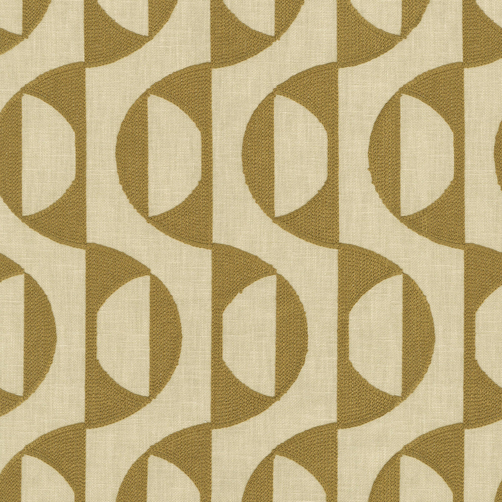 Calder Emb Golden 472120 by PK Lifestyles Designer Fabric Expressionist VI Base: 50% Polyester, 50% Cotton EMB: 100% Viscose India 51000 H: 3.25, V: 9 54 - Swanky Fabrics -