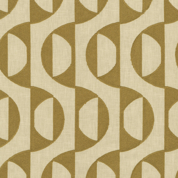 Calder Emb Golden 472120 by PK Lifestyles Designer Fabric Expressionist VI Base: 50% Polyester, 50% Cotton EMB: 100% Viscose India 51000 H: 3.25, V: 9 54 - Swanky Fabrics -