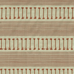 PK Lifestyles Fabric Fringe Stripe Emb Coral 472221