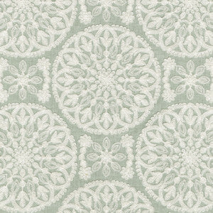 PK Lifestyles Fabric Lace Medallion Emb Mist 472231