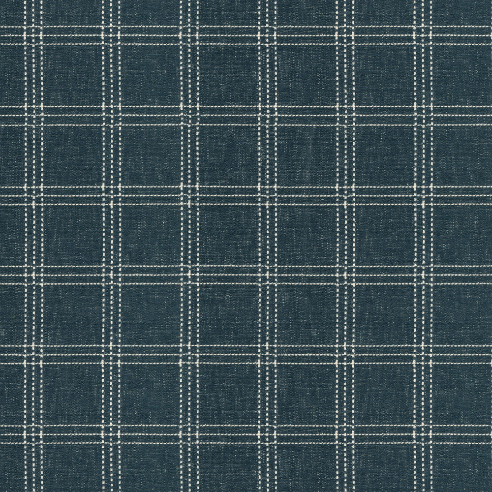 Catalina Check Indigo 472265 by PK Lifestyles Designer Fabric Cozy Life VIII 83% Polyester, 17% Cotton India 51000 H: 2.25, V: 2 56 - Swanky Fabrics -