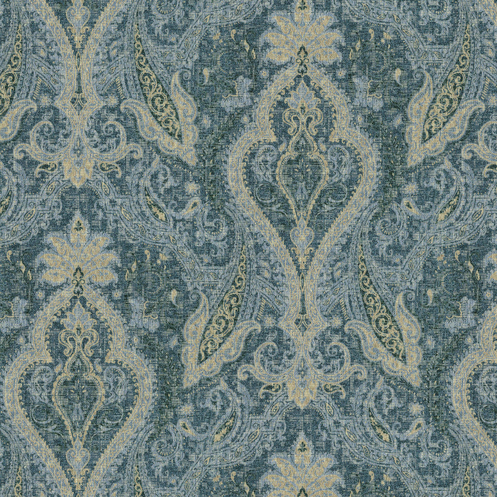 Woven Through Lapis 472340 by PK Lifestyles Designer Fabric History Retold VIII 47% Polyester, 42$ Recycled Polyester, 11% Cotton India 51000 H: 27, V: 27 54 - Swanky Fabrics -