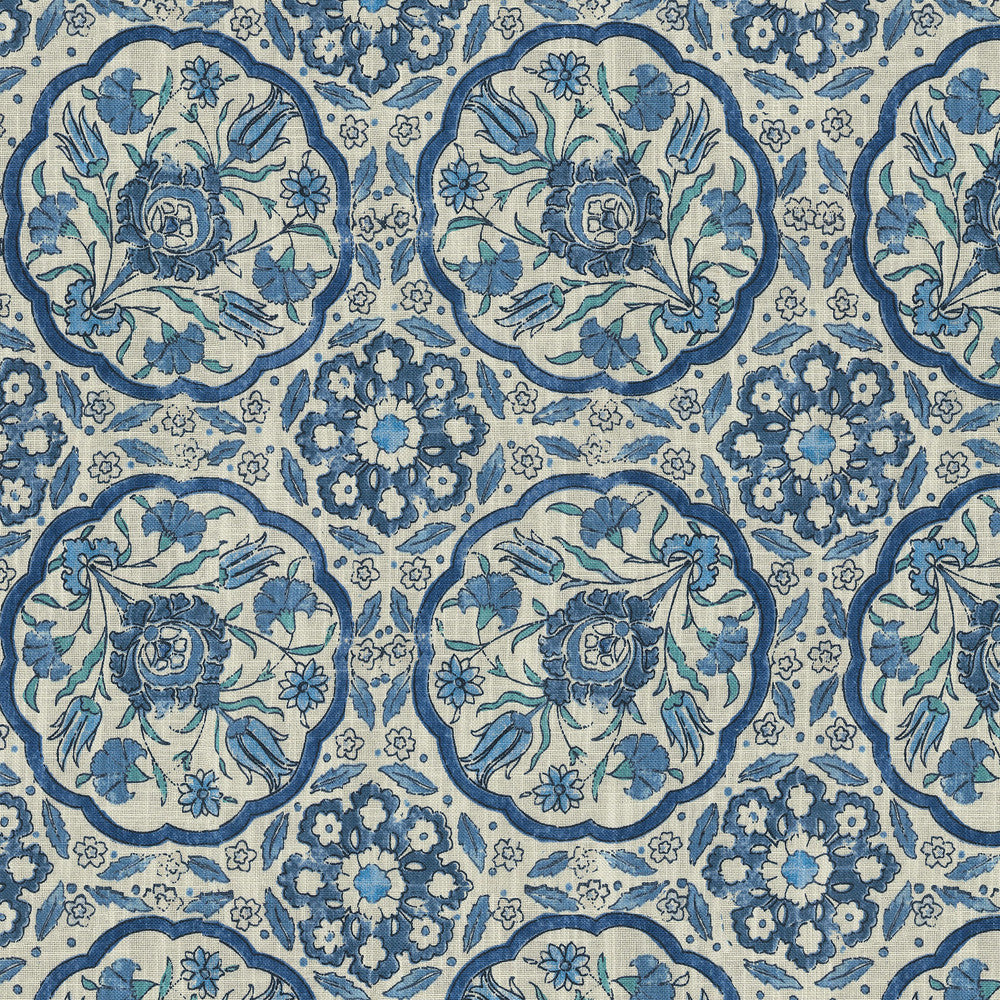 Worlds Away Porcelain 472672 by PK Lifestyles Designer Fabric Cultural Exchange IX 75% Cotton, 25% Linen Pakistan 15000 H: 27, V: 25.25 54 - Swanky Fabrics -