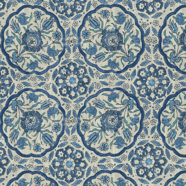 Worlds Away Porcelain 472672 by PK Lifestyles Designer Fabric Cultural Exchange IX 75% Cotton, 25% Linen Pakistan 15000 H: 27, V: 25.25 54 - Swanky Fabrics -