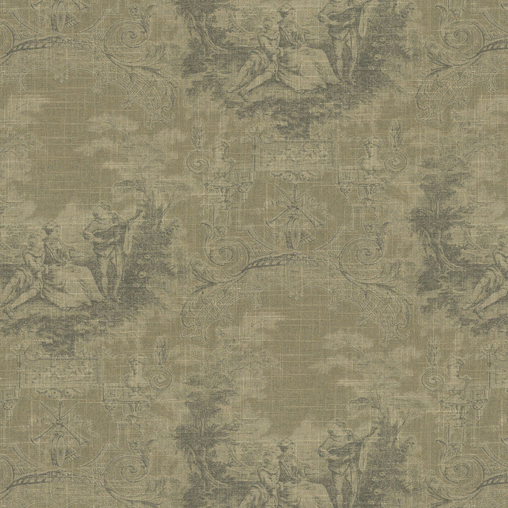 A Sweet Life Stone 472681 by PK Lifestyles Designer Fabric History Retold VIII 555 Linen, 45% Rayon Pakistan 50000 H: 13.5, V: 25.25 54 - Swanky Fabrics -