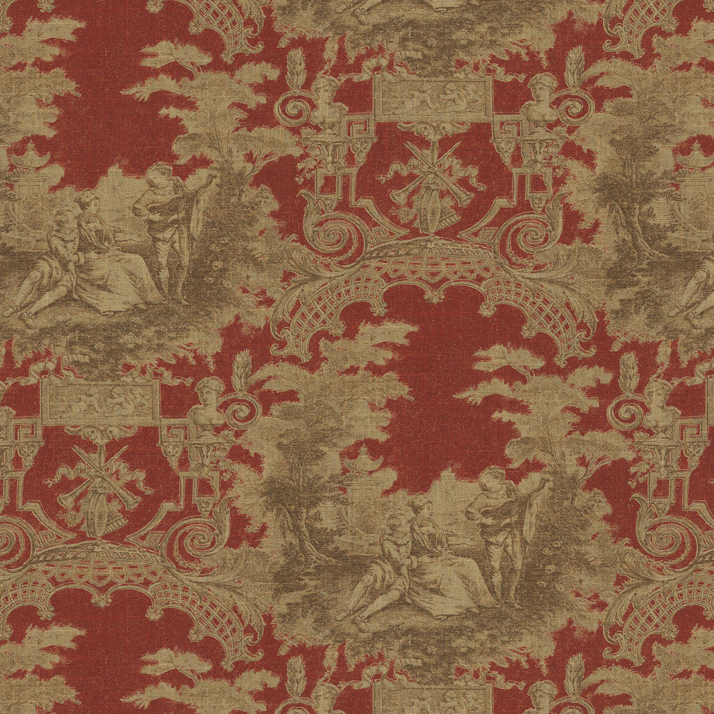 A Sweet Life Rouge 472682 by PK Lifestyles Designer Fabric History Retold VIII 555 Linen, 45% Rayon Pakistan 50000 H: 13.5, V: 25.25 54 - Swanky Fabrics -