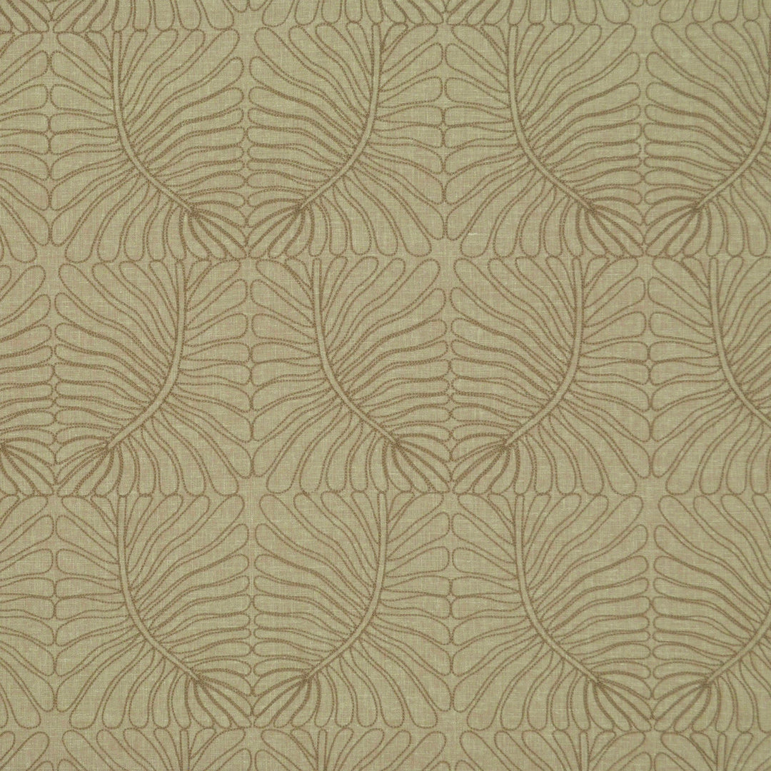 Selva Emb Flaxen 472952 by PKL Studio Designer Fabric - BASE:70% Polyester 30% Cotton EMB:100% Polyester India 8900 Horizontal: 13.250" and Vertical: 15.750" 53 - Swanky Fabrics -