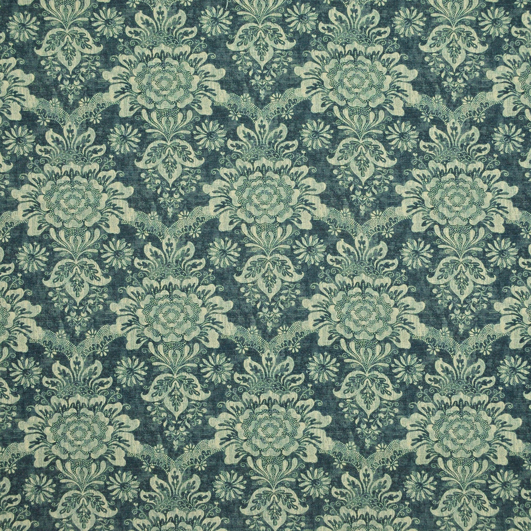 Chantall Indigo 473190 by PKL Studio Designer Fabric - 75% Cotton 25% Linen Pakistan 15000 Horizontal: 6.750" and Vertical: 16.000" 54 - Swanky Fabrics -