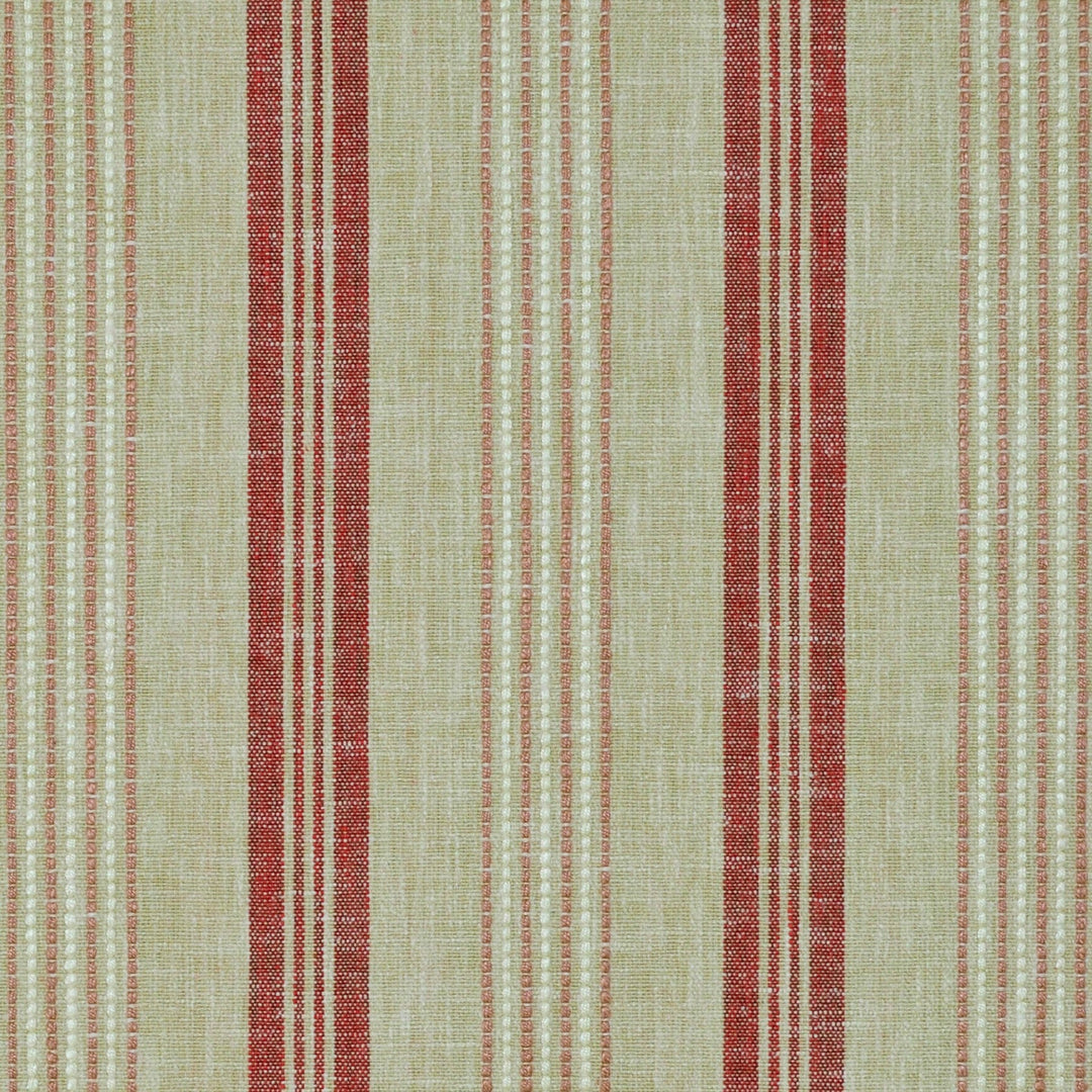 Hardwick Stripe Barn Red 480882 by PKL Studio Designer Fabric - 39% Polyester 38% Cotton 16% Rayon 7% Linen India 51000 Horizontal: 4.500" and Vertical: .125" 55 - Swanky Fabrics -