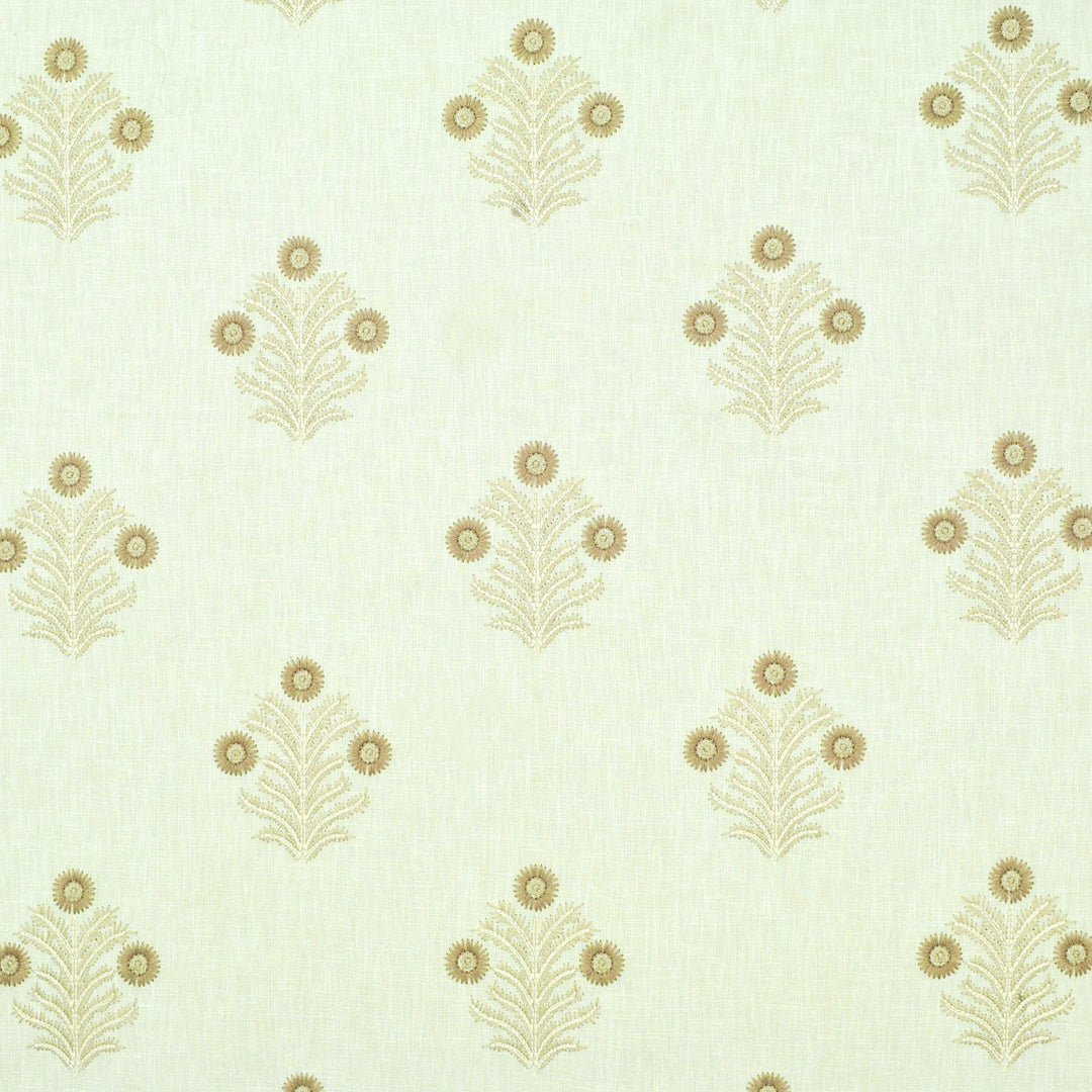 Hayley Emb Linen 480945 by PKL Studio Designer Fabric - Base:50% Polyester 50% Cotton India 51000 Horizontal: 10.500" and Vertical: 9.500" 52 - Swanky Fabrics -