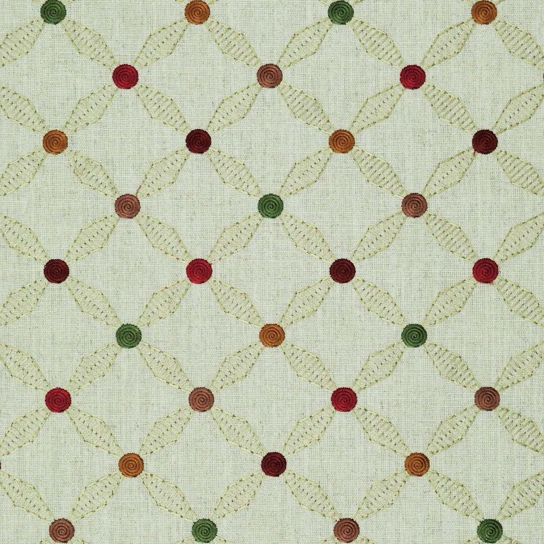 Serenade Swirl Em Harvest 481051 by PKL Studio Designer Fabric - Base:100% Cotton Embroid:100% Viscose India 51000 Horizontal: 6.500" and Vertical: 15.100" 53 - Swanky Fabrics -