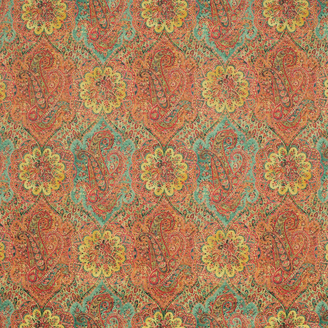 Paisley Flourish Jewel 481200 by PKL Studio Designer Fabric - 100% Cotton Peru 20000 Horizontal: 13.500" and Vertical: 18.000" 54 - Swanky Fabrics -