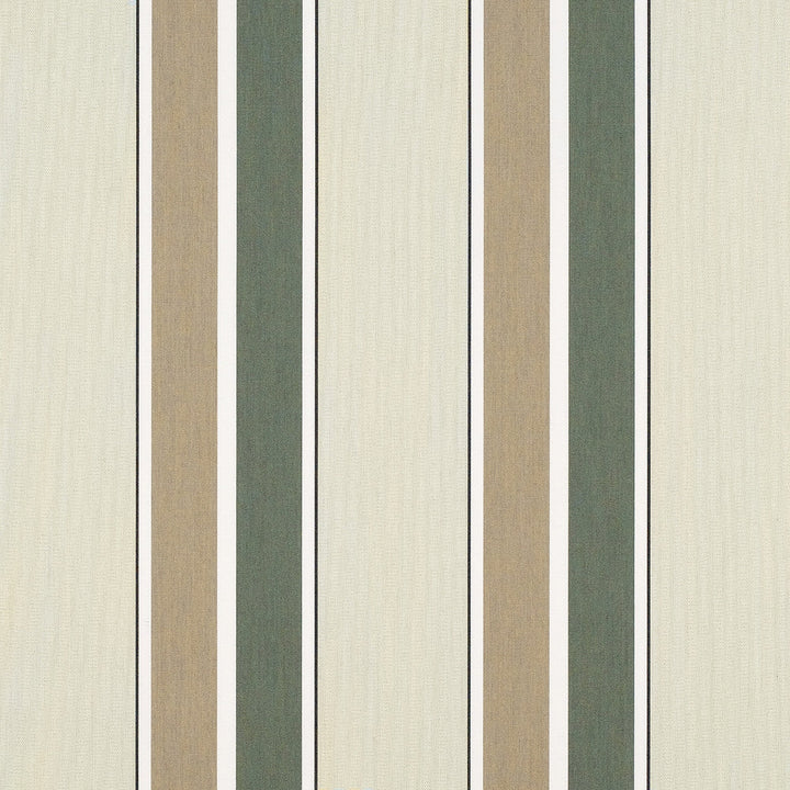 4959 Fern / Heather Beige Blockstripe by Sunbrella Designer Fabric Sunbrella Awning Stripes 100% SunbrellaÂ® Acrylic USA or Imported 10-Year Horizontal: and Vertical: 46 in. - Swanky Fabrics -