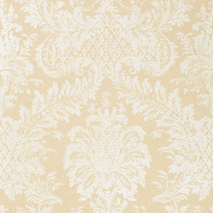 Schumacher Wallpaper Lorenzo Damask Taupe 5000433