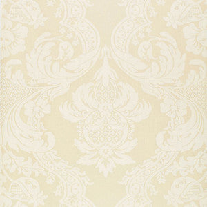 Schumacher Wallpaper Giardino Damask Pearl 5000480