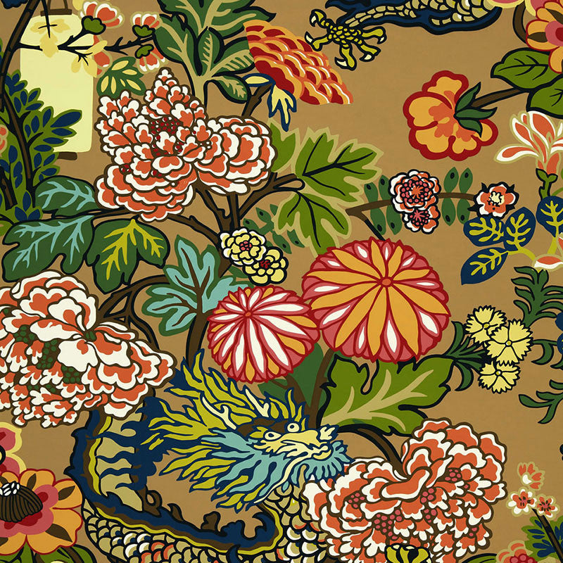 Chiang Mai Dragon Mocha 5001064 by Schumacher Wallcovering Schumacher Wallcovering Chiang Mai Dragon Mocha 5001064Wallcovering Paper UNITED STATES OF AMERICA </p><p>Repeat: H: HORZ. 27" (69CM) , V: VERT. 45 3/4" (116CM) 27 - Fabric Carolina -