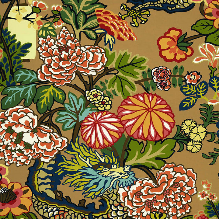 Chiang Mai Dragon Mocha 5001064 by Schumacher Wallcovering Schumacher Wallcovering Chiang Mai Dragon Mocha 5001064Wallcovering Paper UNITED STATES OF AMERICA </p><p>Repeat: H: HORZ. 27" (69CM) , V: VERT. 45 3/4" (116CM) 27 - Fabric Carolina -