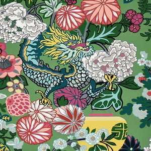 Schumacher Wallpaper Chiang Mai Dragon Jade 5001067