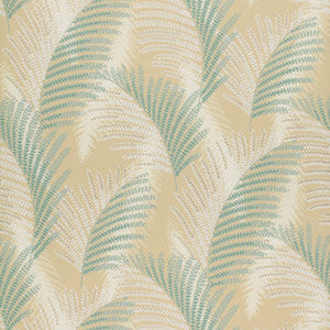 Schumacher Wallpaper Kauai Fern Aqua 5001081