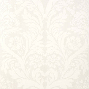 Schumacher Wallpaper Rozzano Damask Alabaster 5003740