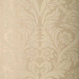 Schumacher Wallpaper Rozzano Damask Champagne 5003742