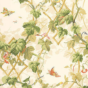 Schumacher Wallpaper Leafy Arbor Parchment 5004492