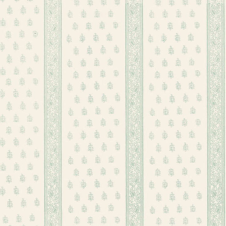 Katsura Stripe Water Blue 5005202 by Schumacher Designer Wallpaper JAIPUR / HAND BLOCK PRINTS Paper 0 INDIA </p><p>Repeat: Horizontal: and Vertical: 18" (46CM) 27 - Swanky Fabrics -