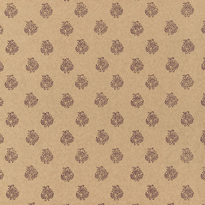 Kaladera Aubergine 5005256 by Schumacher Designer Wallpaper JAIPUR / HAND BLOCK PRINTS Paper 0 INDIA </p><p>Repeat: Horizontal: and Vertical: 7" (18CM) 27 - Swanky Fabrics -