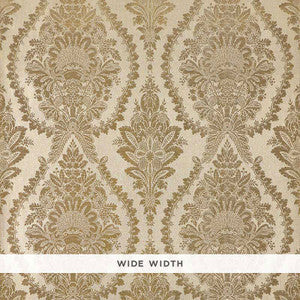 Schumacher Wallpaper Incandescence Damask Gilt 5007381