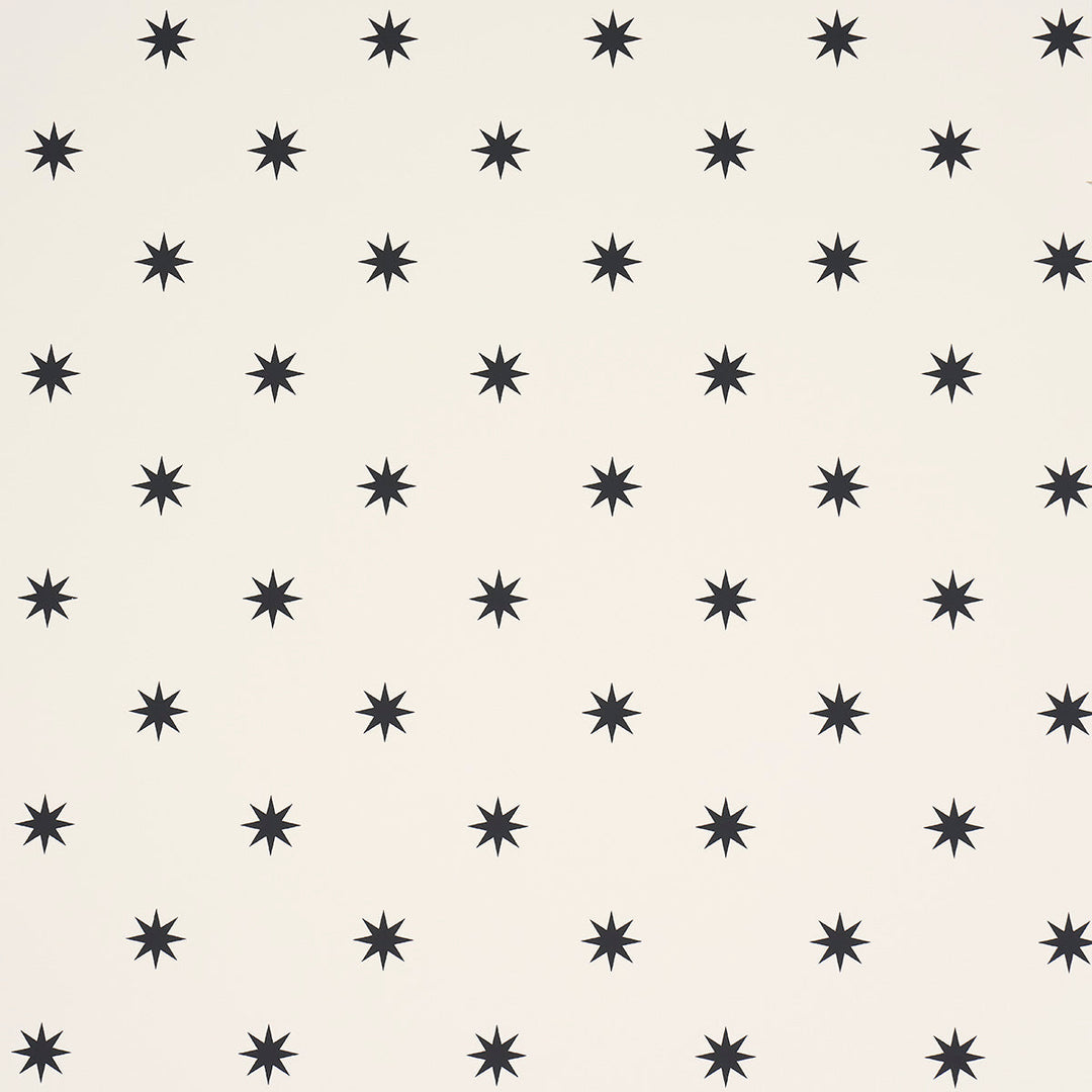 Schumacher Wallcovering Stargaze - Black & Cream