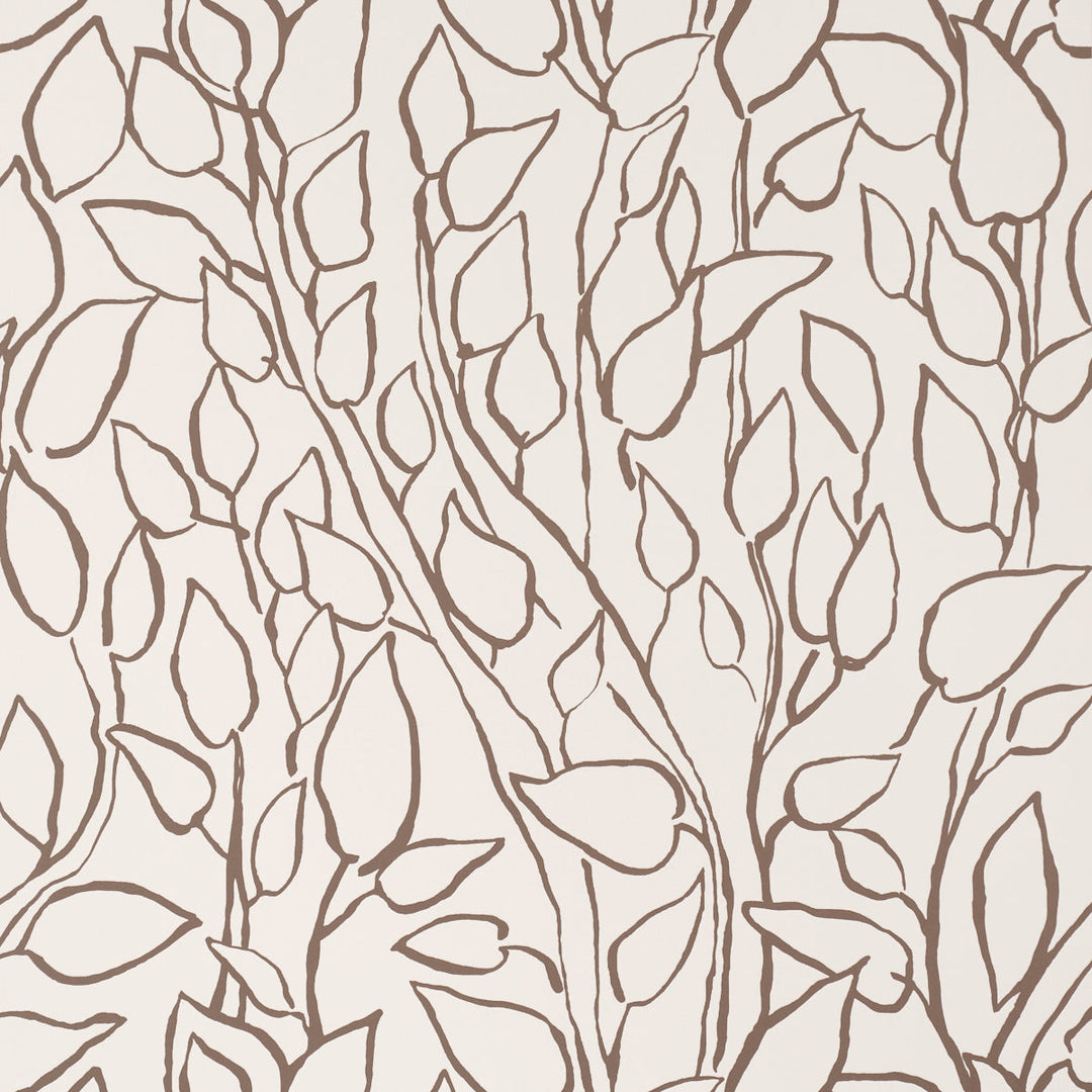 Schumacher Wallcovering Solandra Vine - Brown