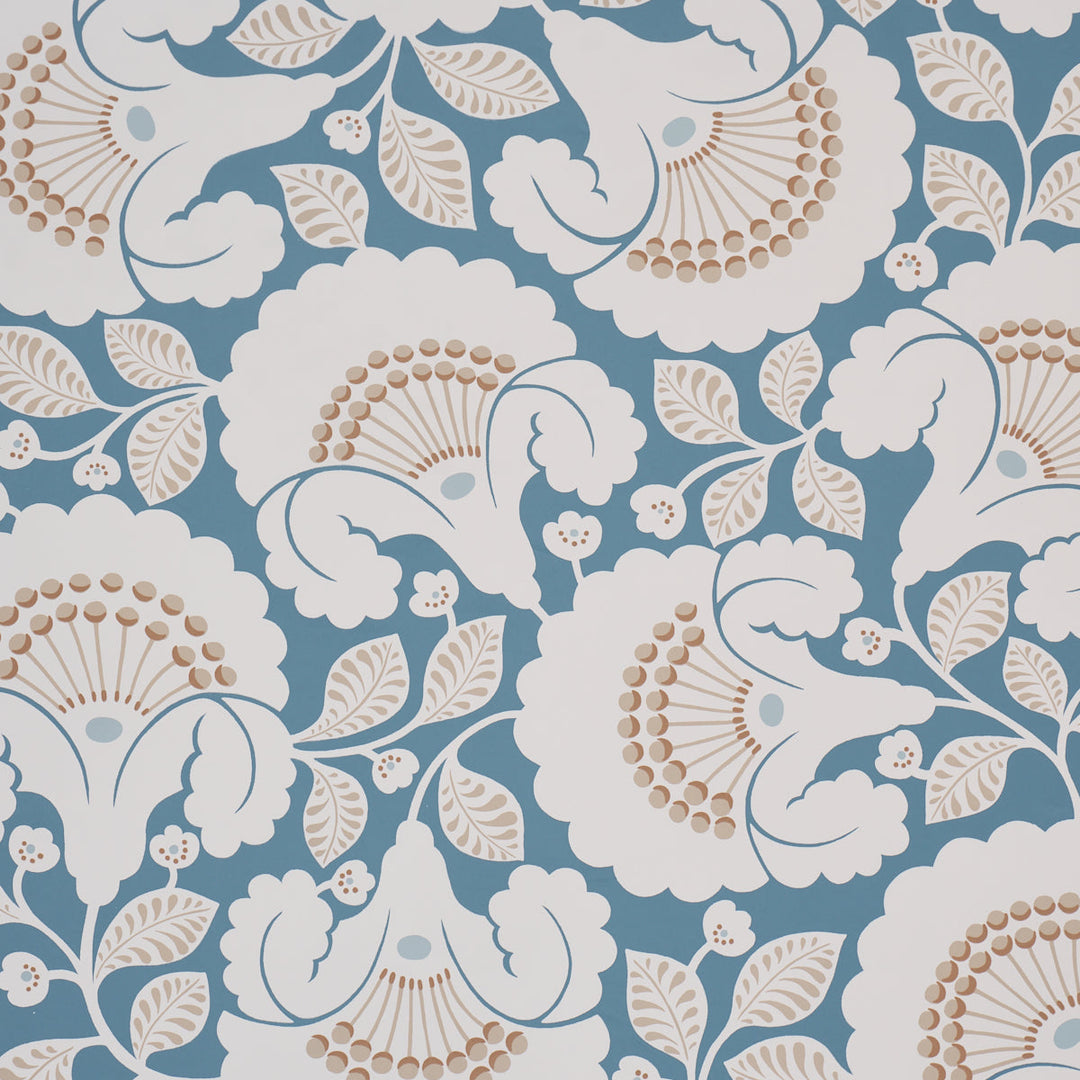 Schumacher Wallcovering Jackie - Indigo