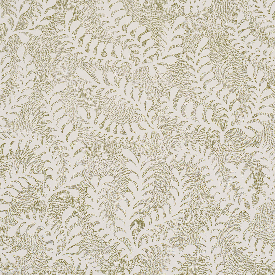 Schumacher Wallcovering Etched Fern - Green