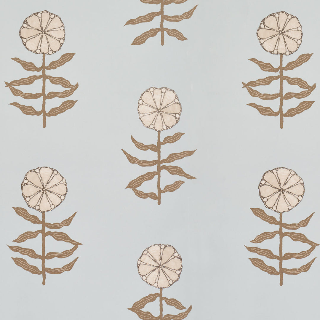 Schumacher Wallcovering Pretty Petals - Sky