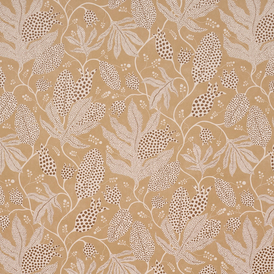 Schumacher Wallcovering Polka Dot Jungle - Caramel
