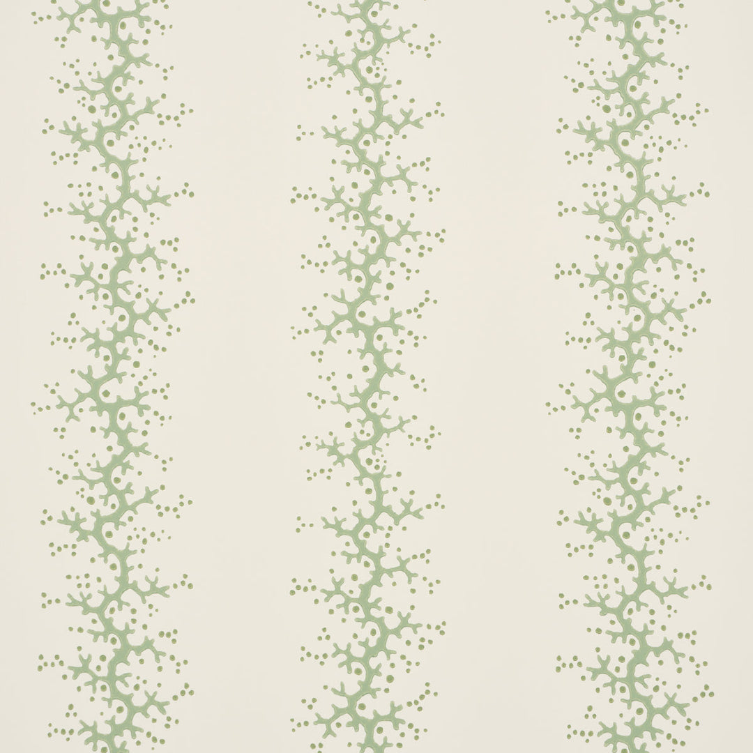 Schumacher Wallcovering Coral Stripe - Green