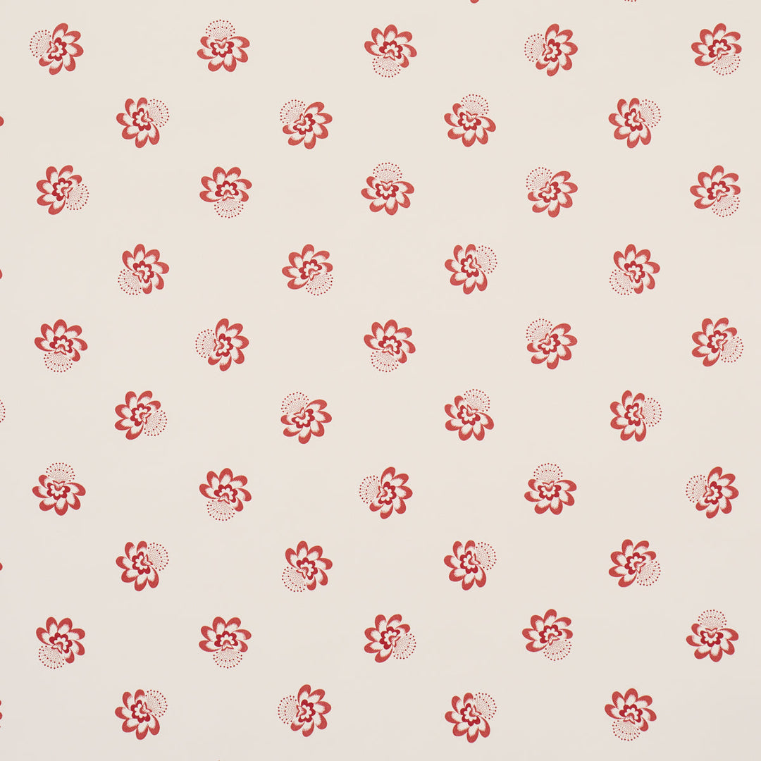 Schumacher Wallcovering Auclair Floral - Red
