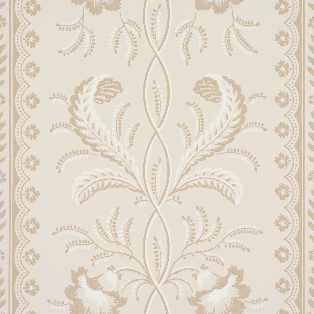 Schumacher Wallcovering Bell Flowers - Neutral